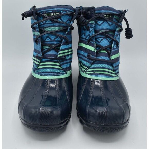 Sperry Top Sider Womens Size 7.5 Syren Gulf Playa Navy Blue Duck Boots - Picture 7 of 13